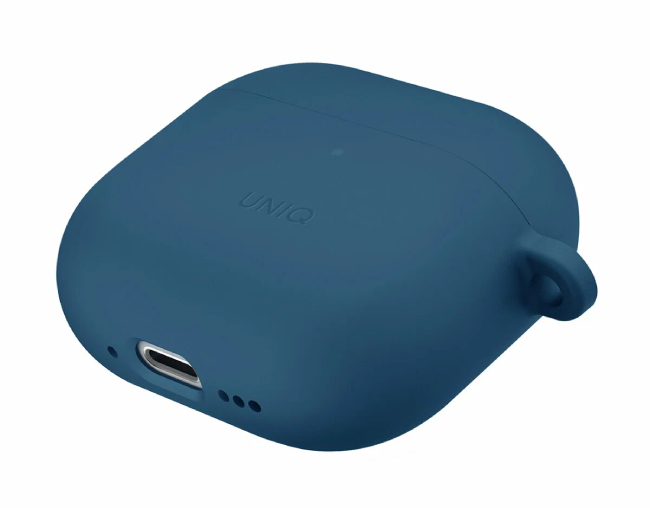 Чехол Uniq NEXO Силикон + карабин + Sports ear hooks для Airpods 4, Тихоокеанский голубой