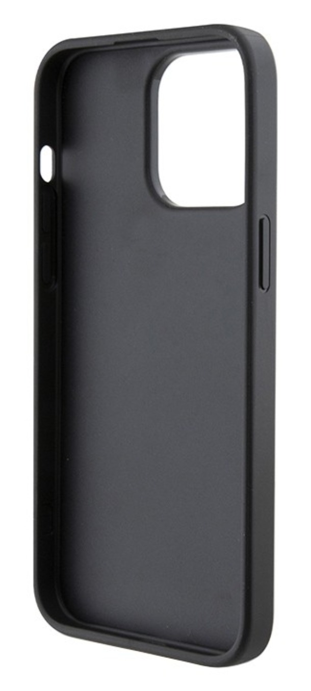 Чехол Guess для iPhone 15 Pro, PU 4G Double cardslot Triangle metal logo Hard, Черный