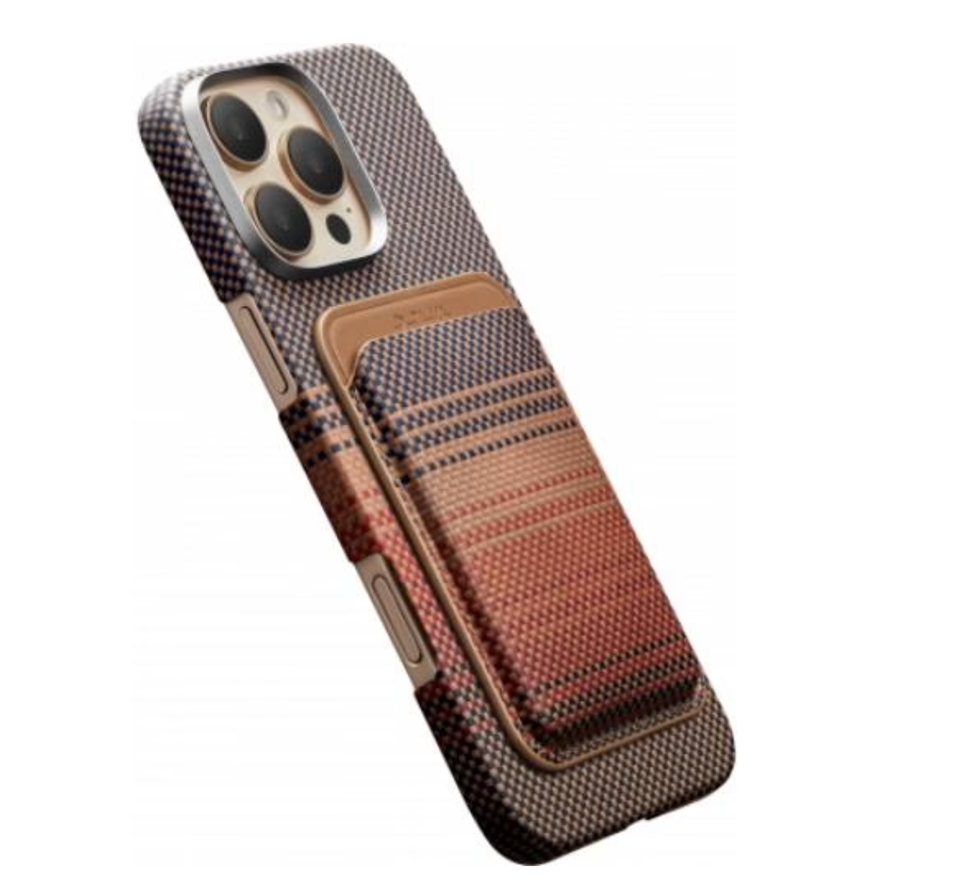 Чехол-бумажник Pitaka с MagSafe, Кевлар, Оранжевый