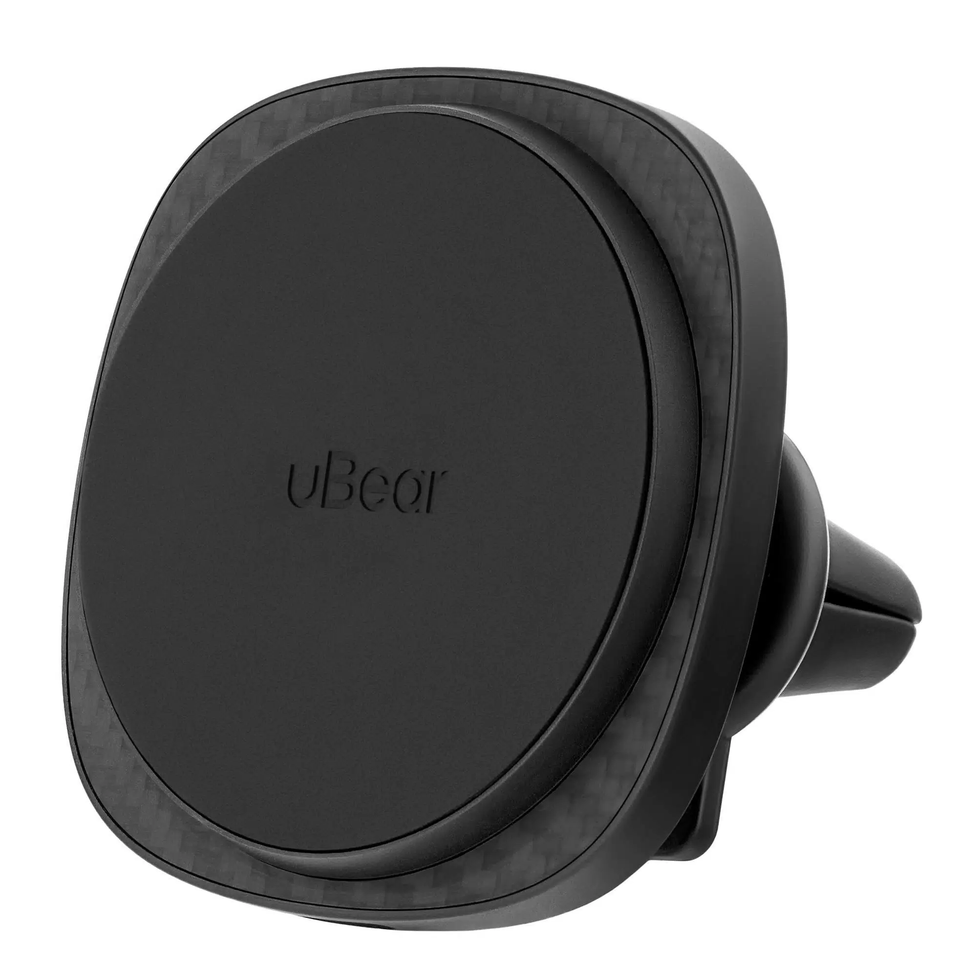 Автомобильный держатель uBear Way Magnetic Car mount with Wireless Charging Kevlar, чёрный