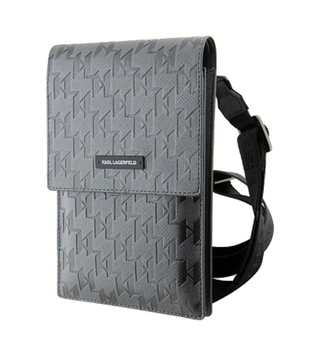 Сумка для смартфонов Lagerfeld Wallet Saffiano Monogram, Серебристый