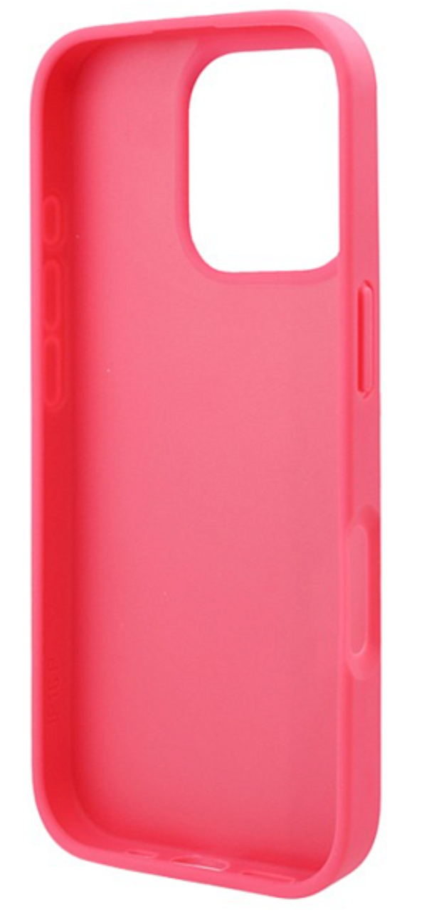 Чехол Lagerfeld для iPhone 16 Pro Max, Картслот PU Grained Monogram with Pocket, Фуксия