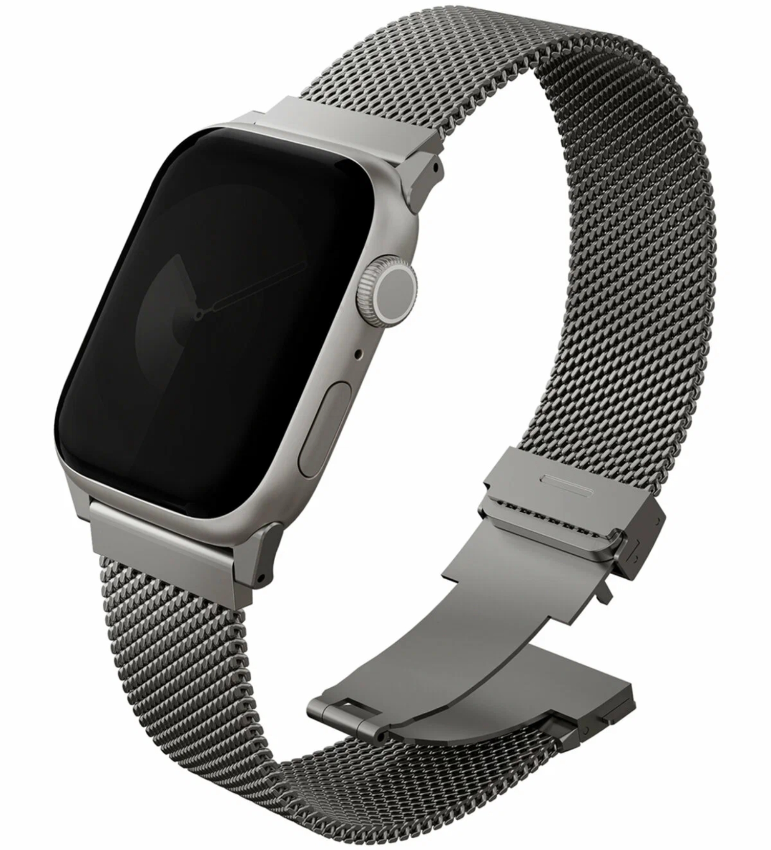 Ремешок Uniq Dante PRO Strap Mesh Steel для Apple Watch 49/46/45/44 мм, Серебристый титан