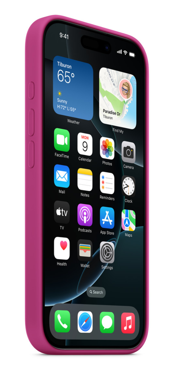 Чехол Оригинальный Силикон MagSafe для iPhone 16 Pro Max, Фуксия