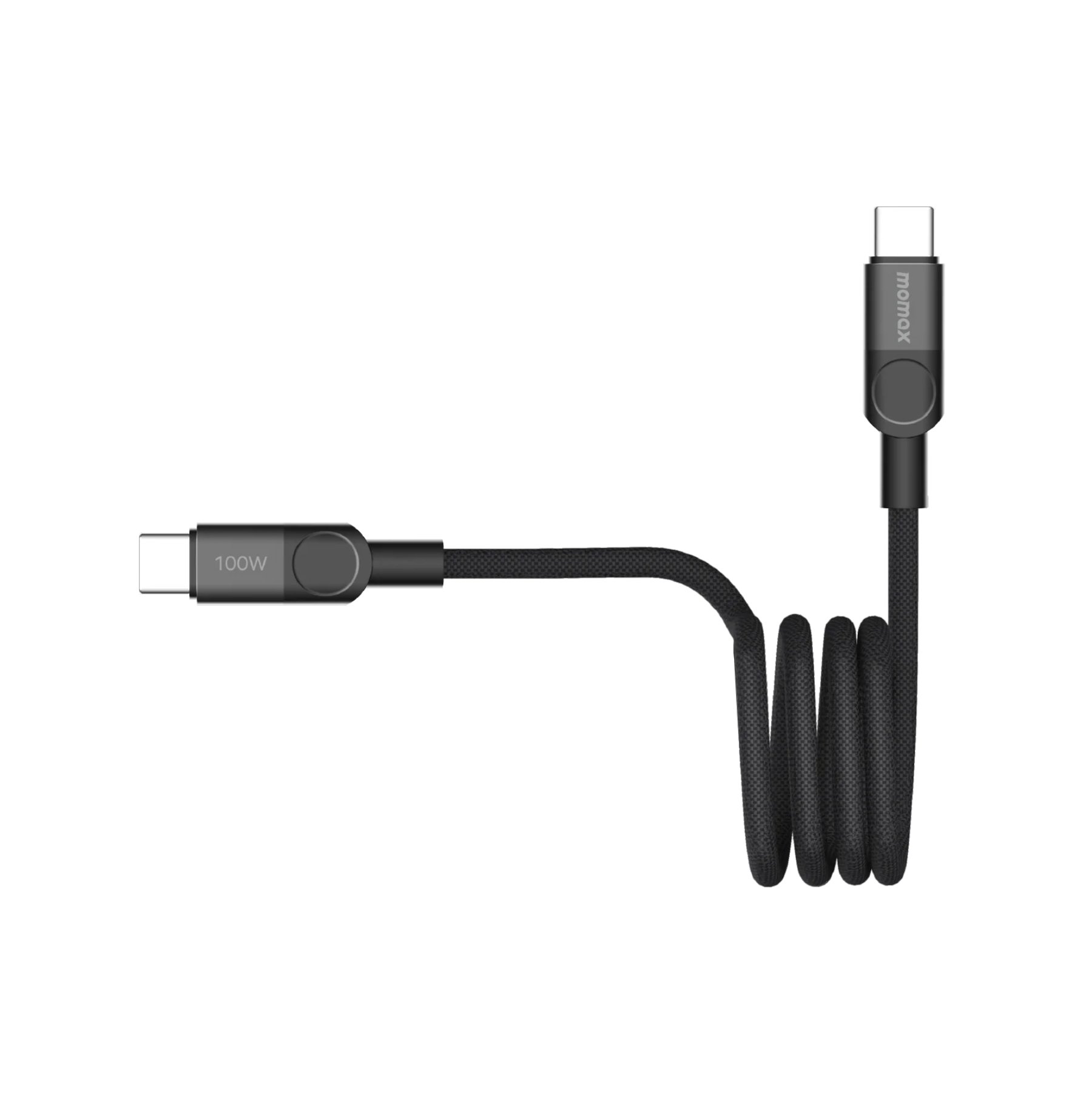 Momax Mag.Link USB-C – USB-C 100W,  Магнитный кабель, Черный, DC52D