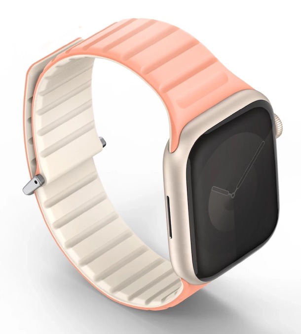 Ремешок Uniq Revix EVO reversible Magnetic Caspian Crepe Розовый/Слоновая кость для Apple Watch 38/40/41мм