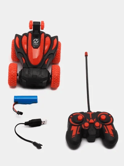 Машинка перевертыш Stunt Car 360 на пульте управления, Красная в Краснодаре