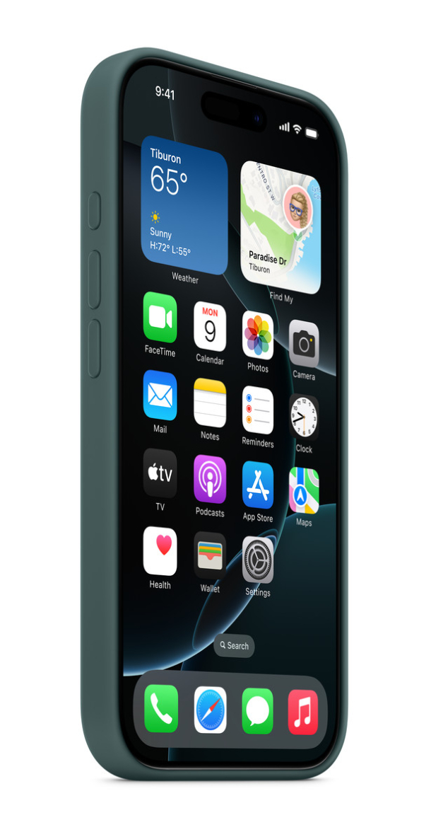 Чехол Оригинальный Силикон MagSafe для iPhone 16 Pro Max, Зеленое озеро