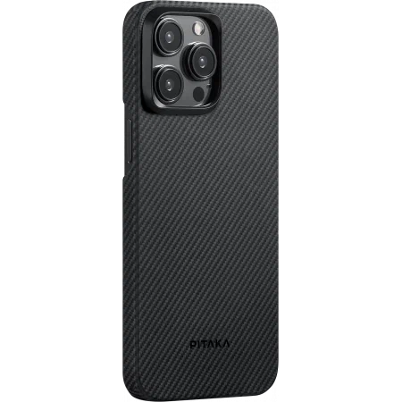 Усиленный чехол PITAKA MagEZ Pro 4 1500D для iPhone 15 Pro, Черный/Серый
