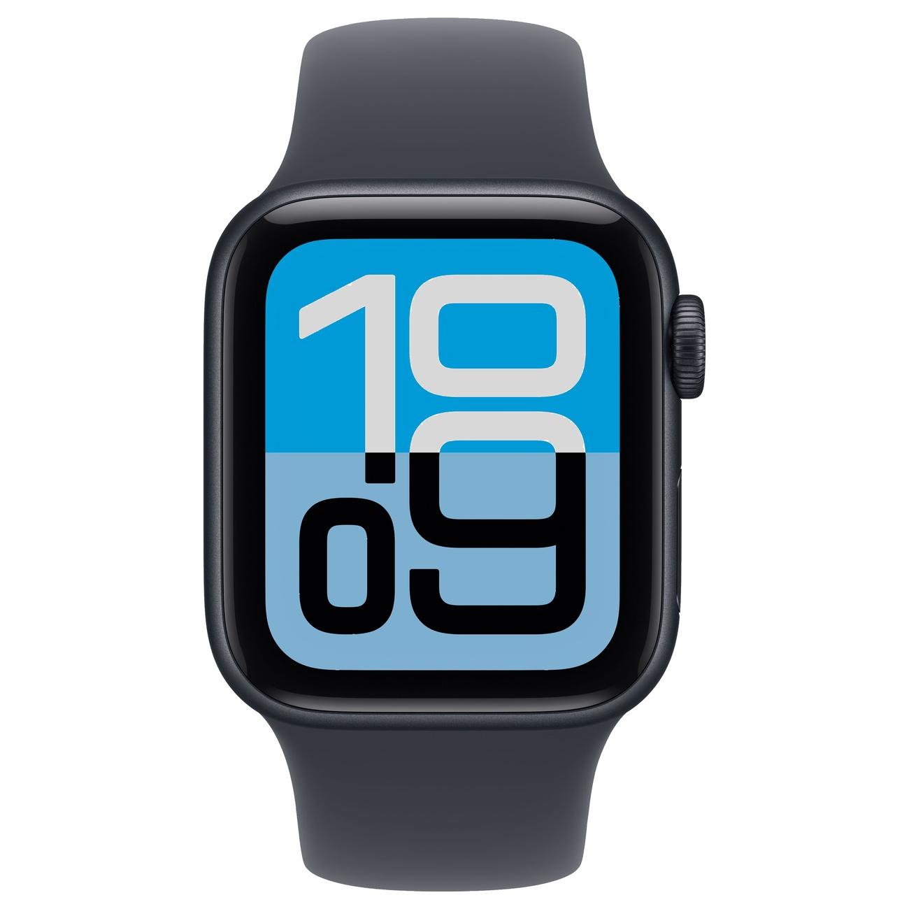 Apple Watch SE 3 (2025), 40мм алюминиевый корпус "Темная ночь", спортивный ремешок "Темная ночь" S/M (MEH94)