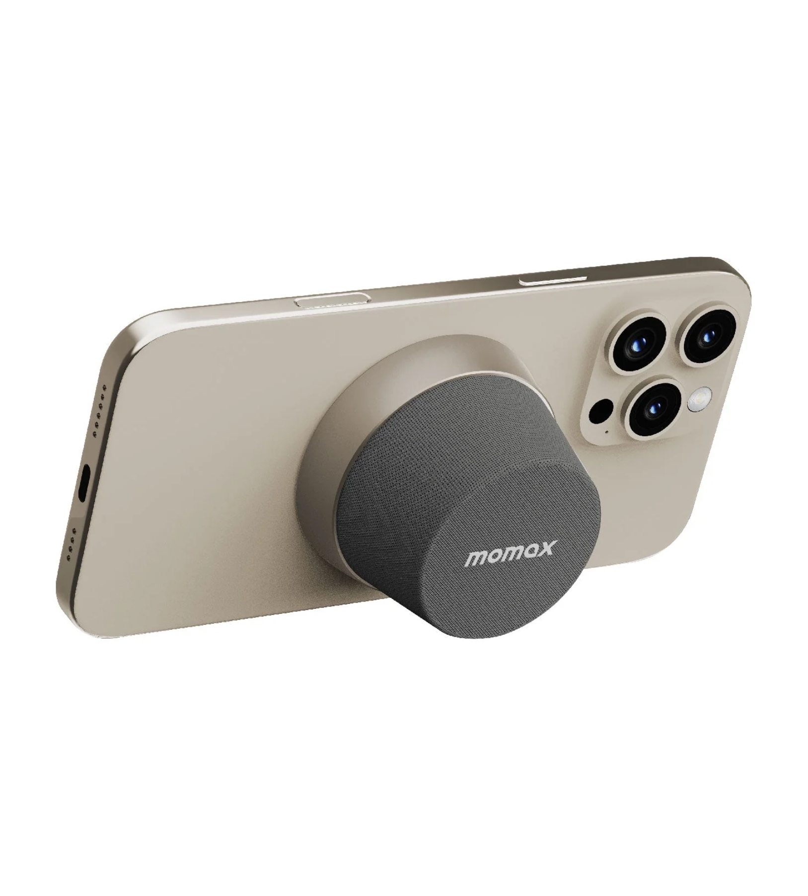 MOMAX 1-Vibe Go Magnetic Wireless Speaker, Титан