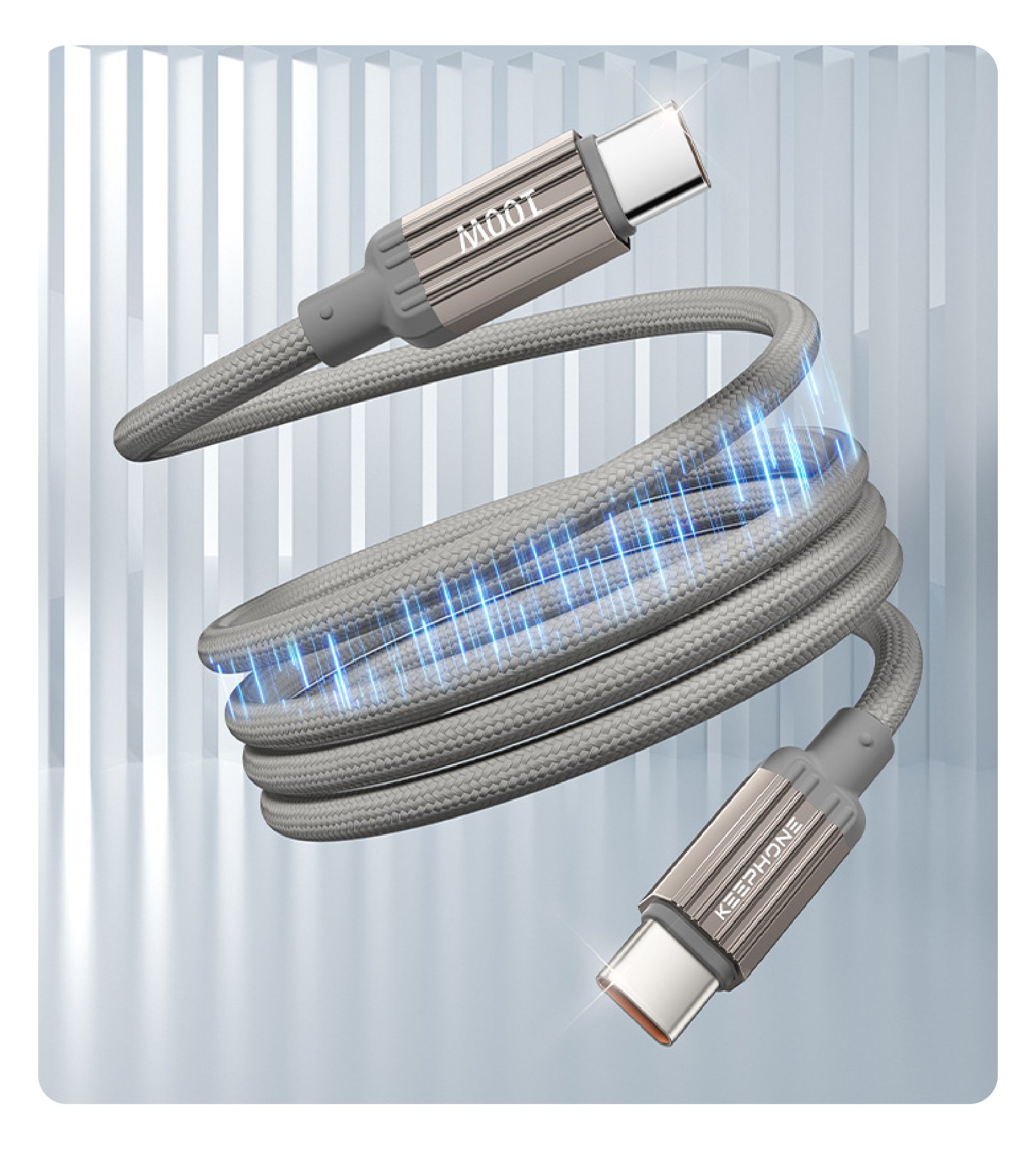 Keephone Magcoil Type-c – Type-c with self-winding Magnetic Tech, PD 100W, 1 м