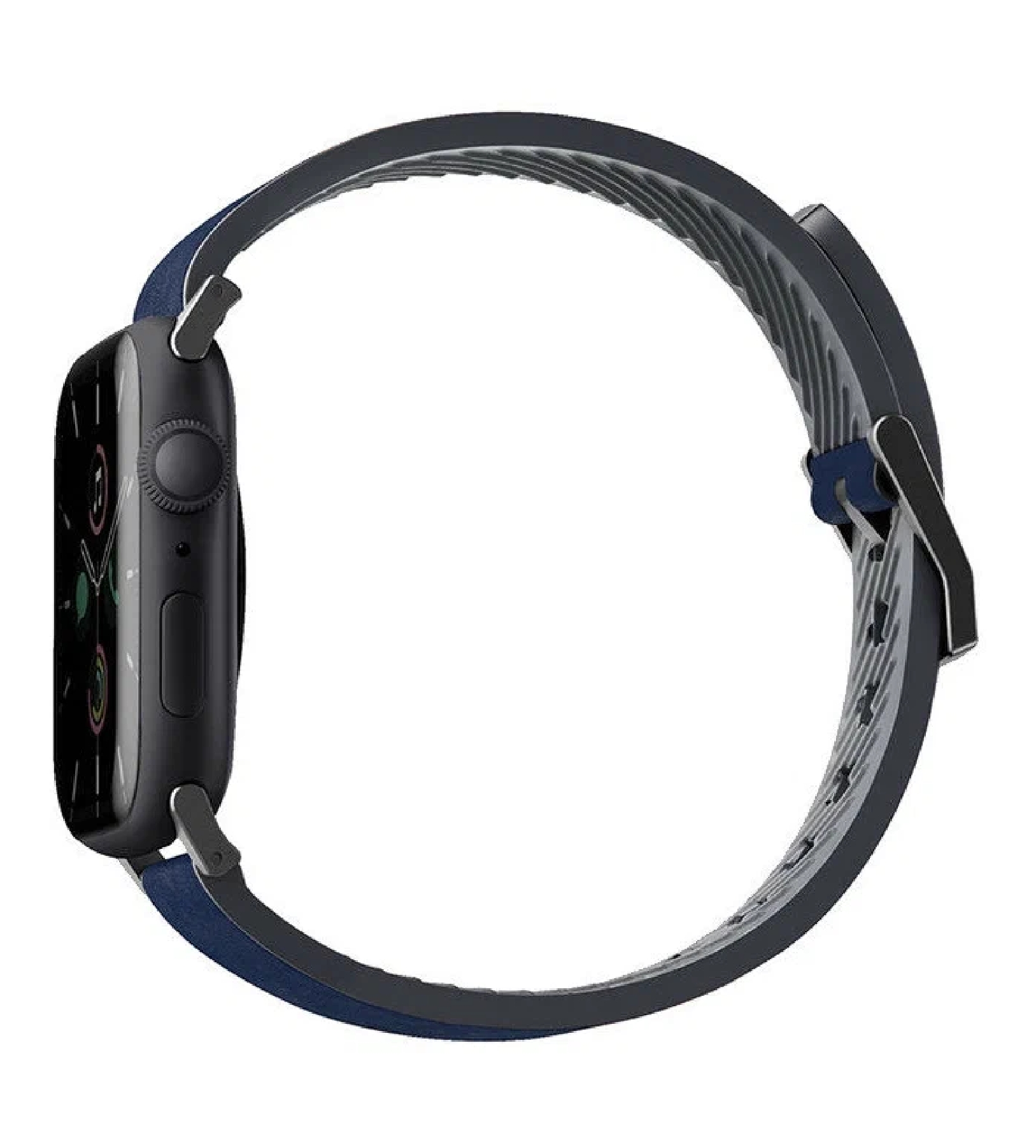 Ремешок Uniq Straden Waterproof Leather/Silicone для Apple Watch 49/46/45/44, Синий