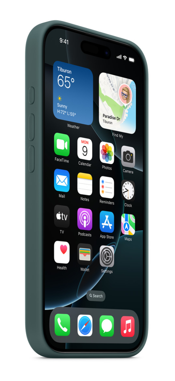 Чехол Оригинальный Силикон MagSafe для iPhone 16 Pro, Зеленое озеро