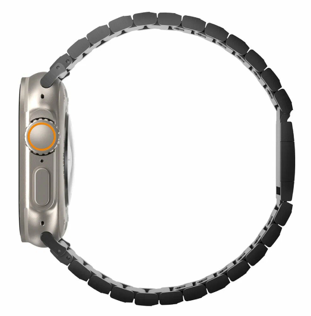 Ремешок Uniq Strova MAG Strap Link Steel для Apple Watch 42/44/45/49мм, Серебристый