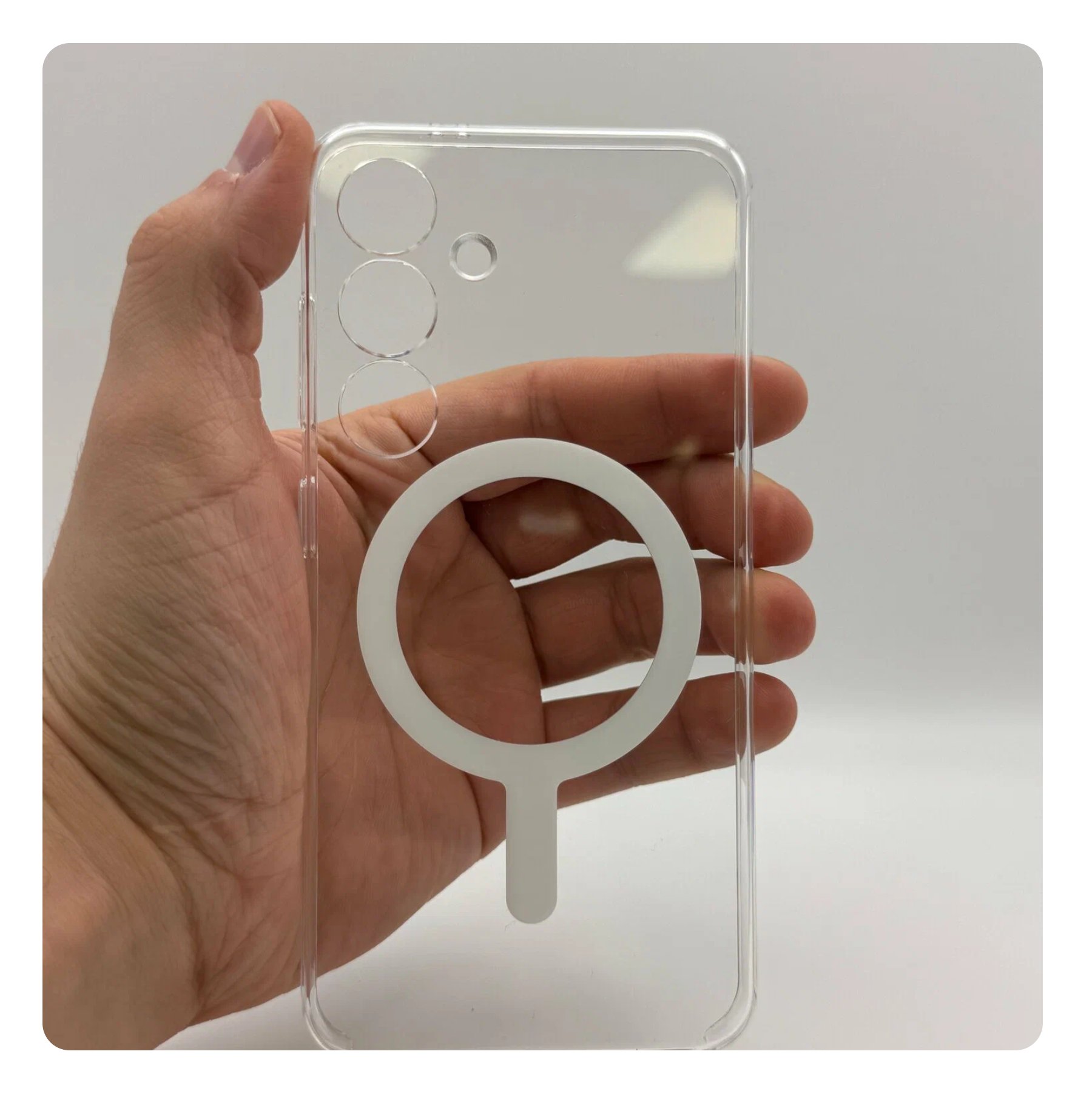 Чехол Clear Case Samsung S25 Plus, MagSafe, Прозрачный