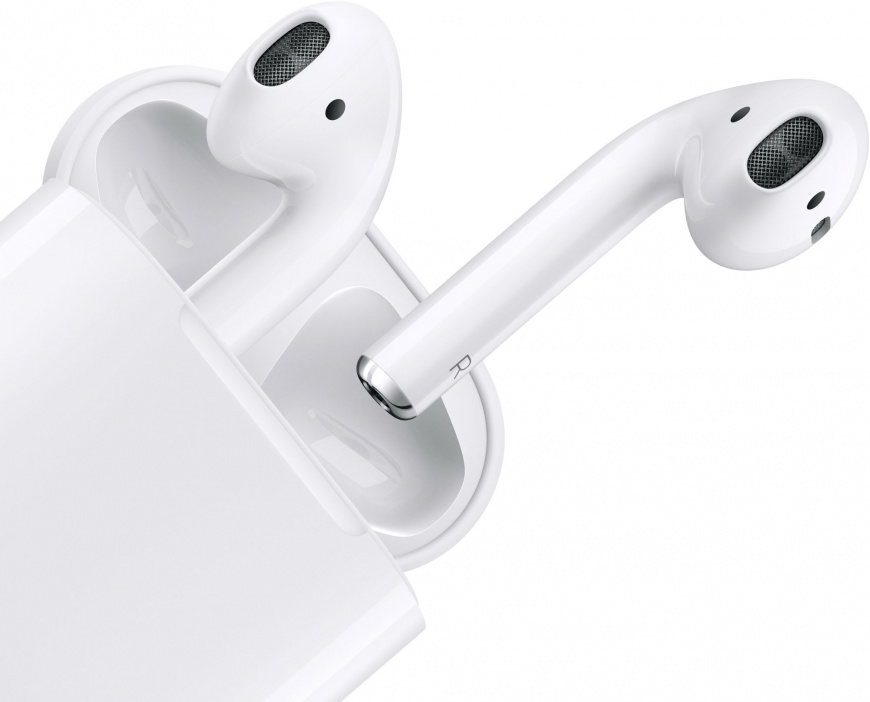 Apple AirPods 2, MV7N2, Быстро разряжается кейс / проблема с микрофоном / high copy, Белый - Б/У