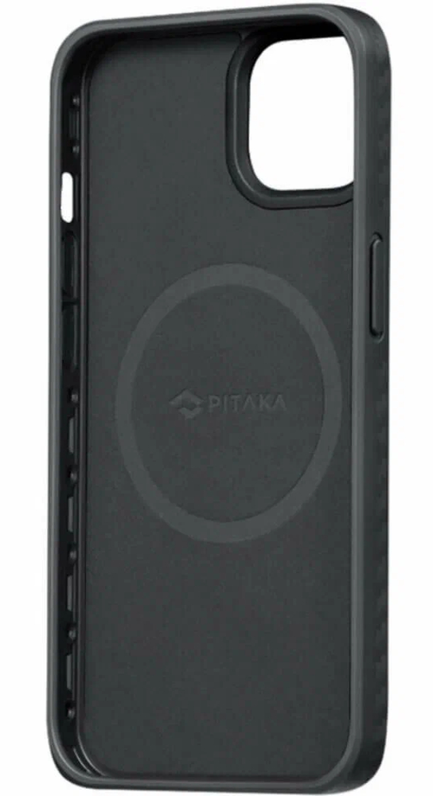 Усиленный чехол PITAKA MagEZ Case Pro 3 для iPhone 15 Pro 6.1", Черный/Серый (Черный/Серый Twill) 1500D
