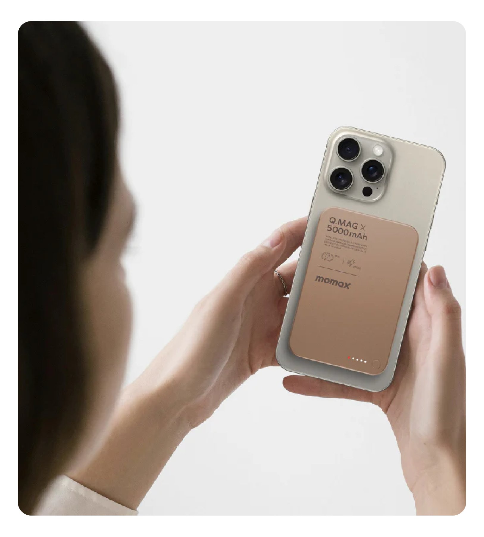 Power Bank Momax Q.MAG X 5000mAh Magnetic, Золотистый