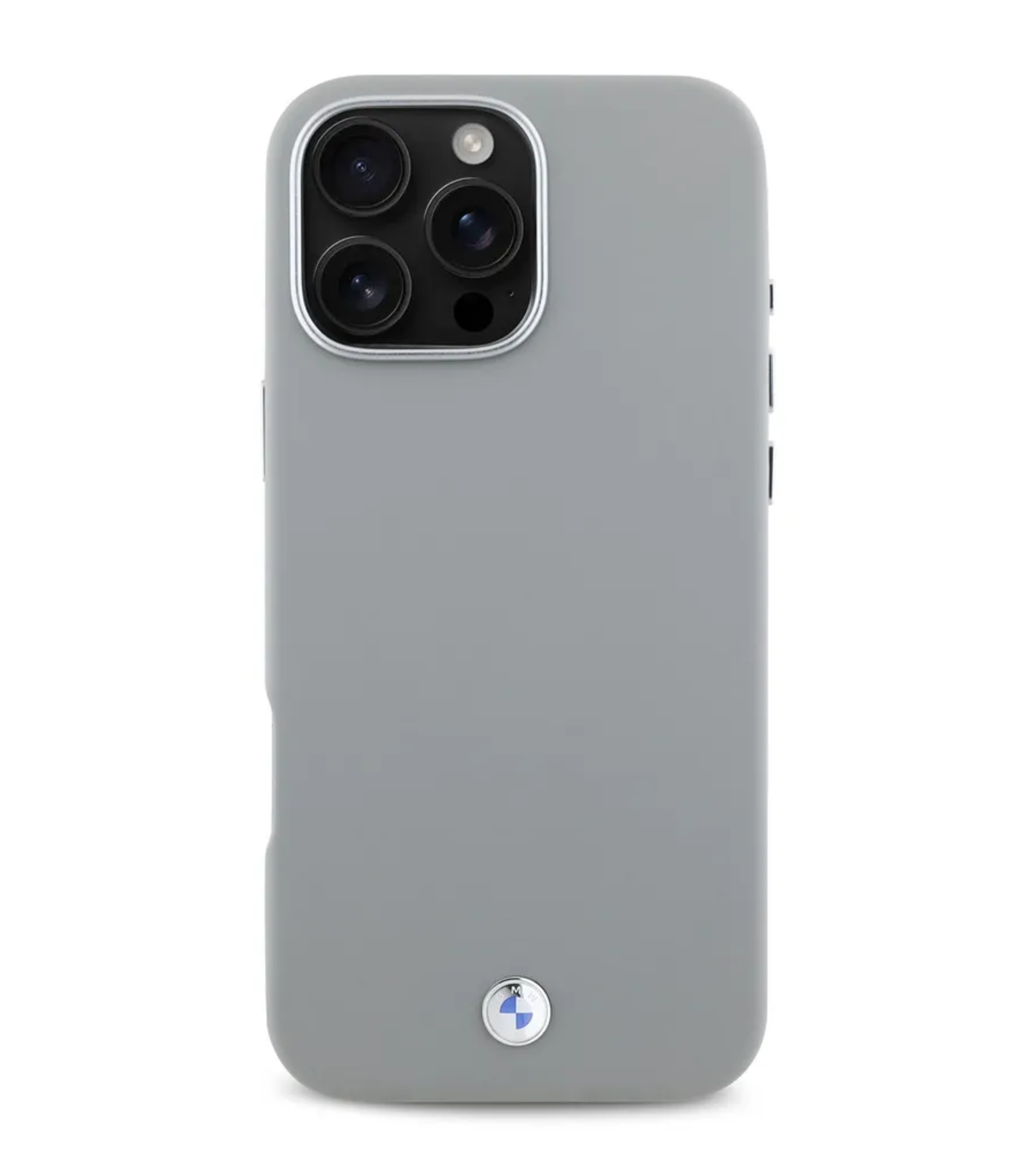 Чехол BMW Signature PU Full Wrapped Metal logo & Camera с MagSafe для iPhone 16 Pro, Серый