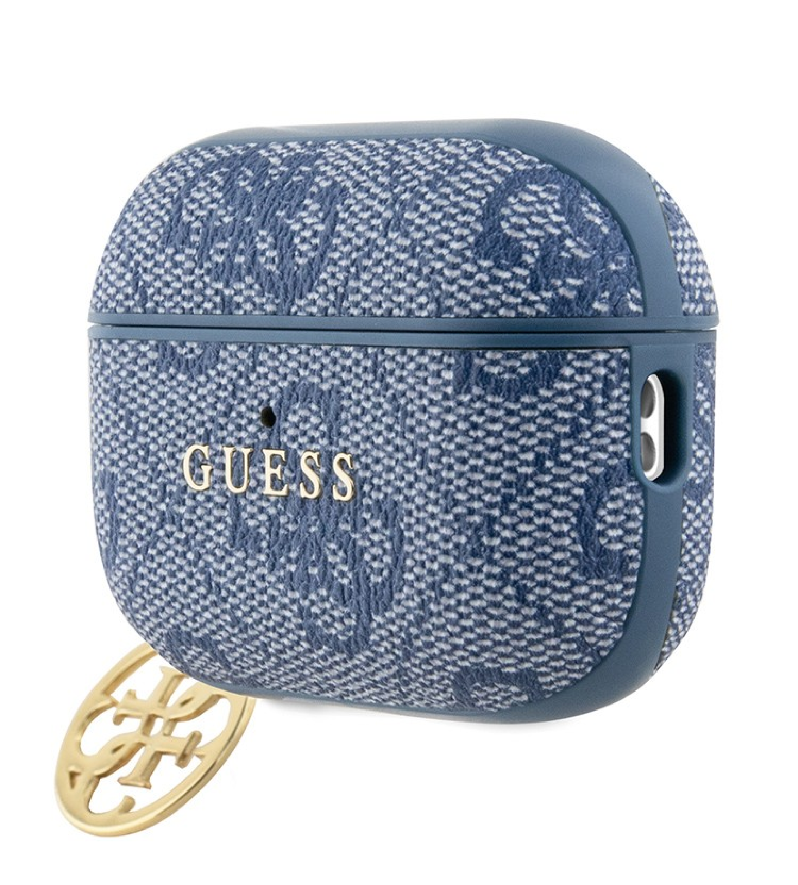 Чехол Guess для Airpods Pro 2, PU Кожа 4G с металлическим логотипом и карабином, Черный