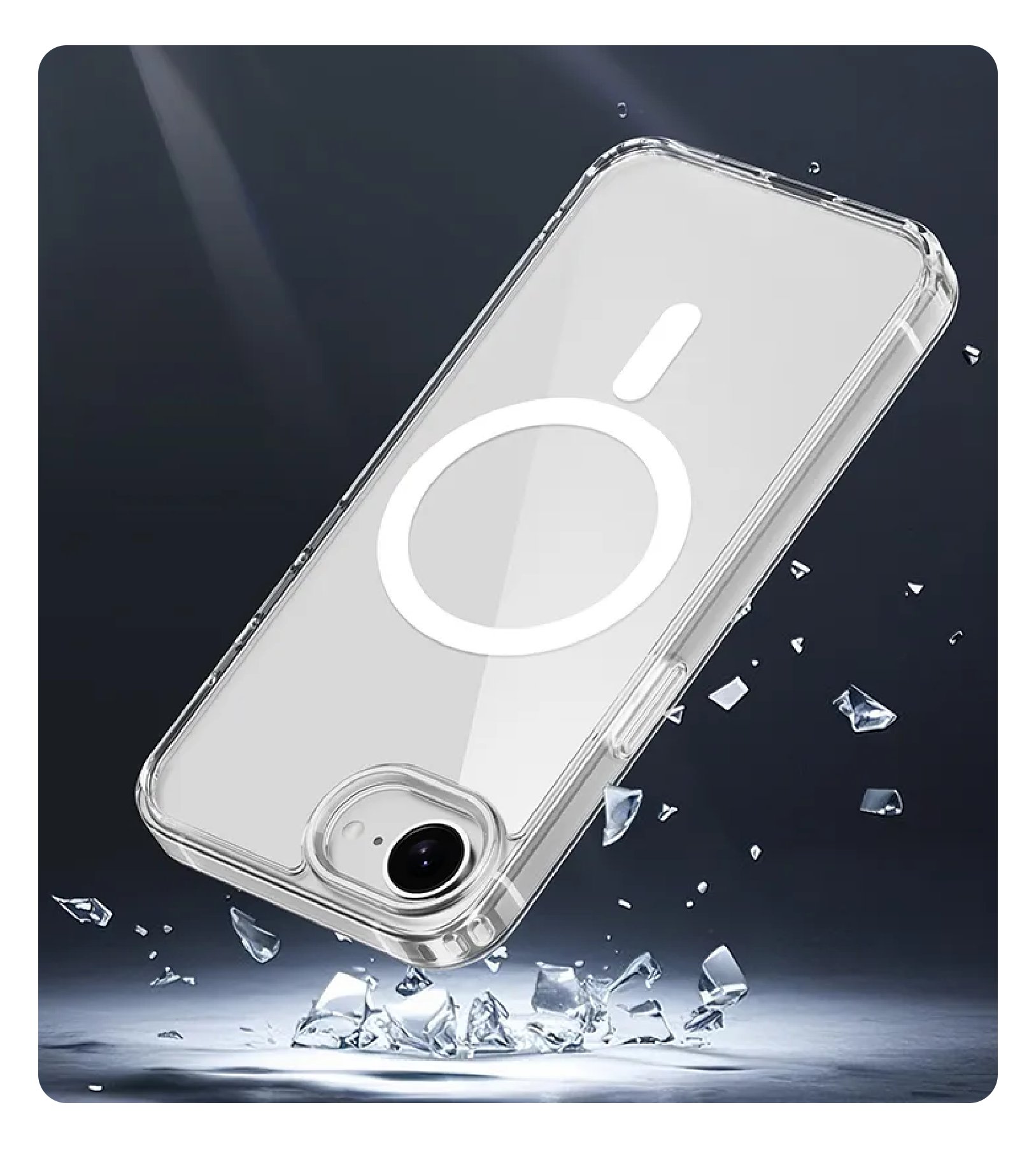 Чехол Keephone Clear Case MagSafe для iPhone 16e, Прозрачный