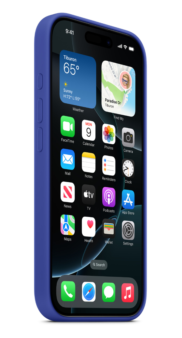 Чехол под оригинал для iPhone 16 Pro Max, Темно-синий