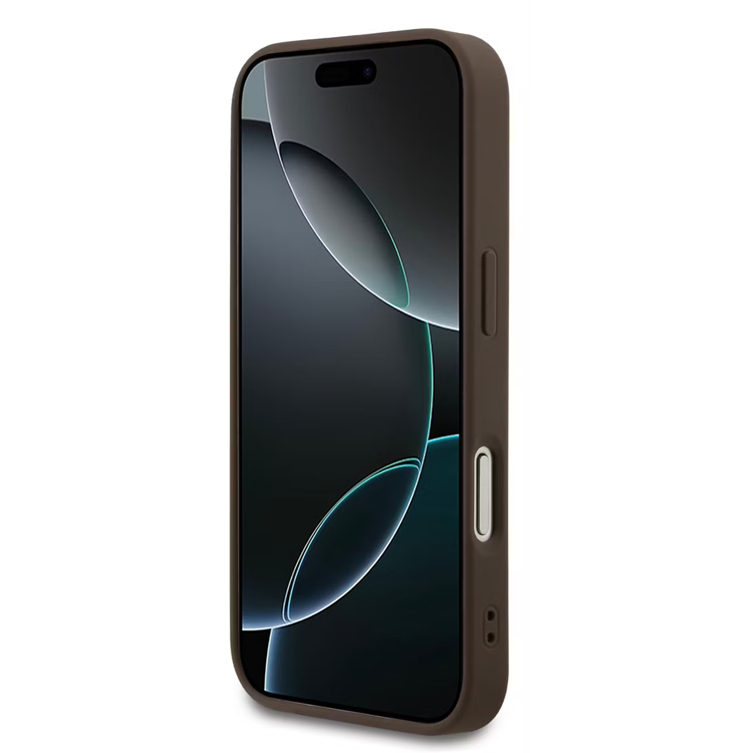 Чехол Guess для iPhone 17 Pro PU 4G Small metal logo, MagSafe, Коричневый