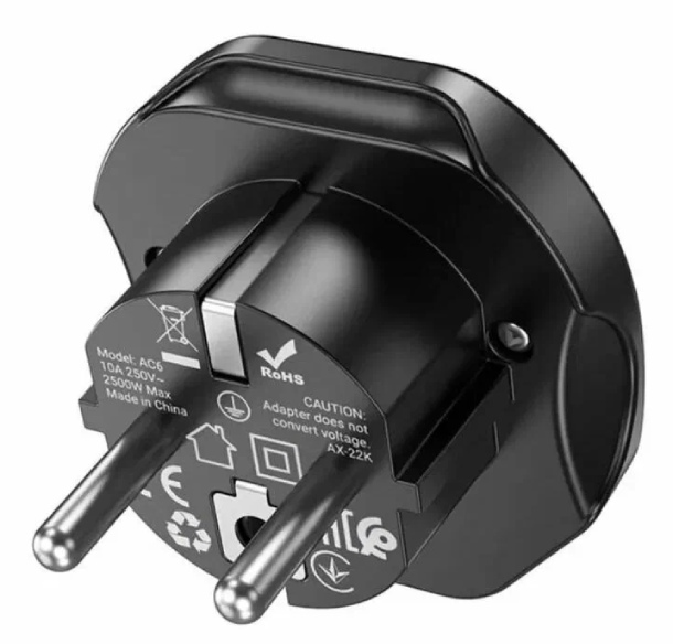 Переходник сетевой HOCO AC6 Черный