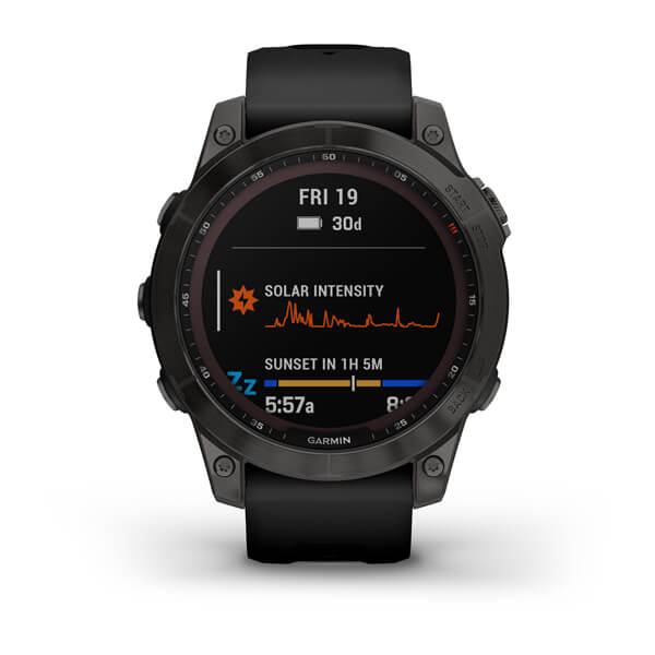 Garmin Fenix 7 Сапфир Solar, Карбон Серый DLC, Титан