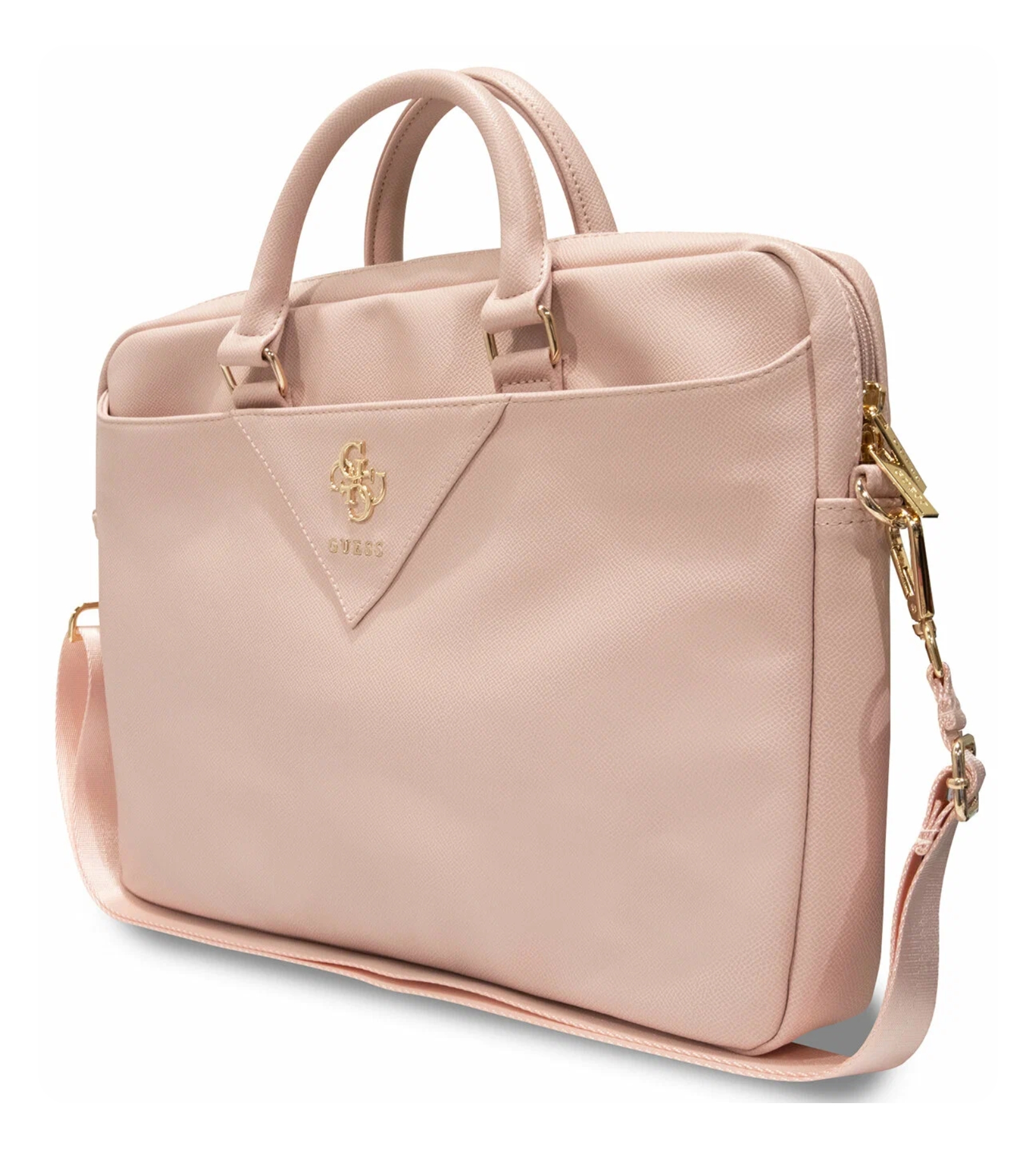 Guess для MacBook 15"/16" PU Grained leather Bag 4G, Розовый