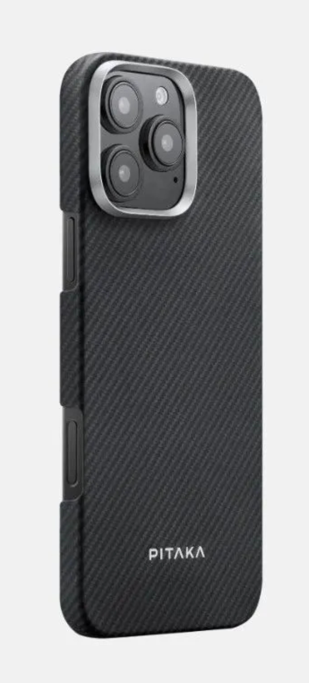 Чехол PITAKA Ultra-Slim Case 3в1 для 16 Pro, Черно-серый