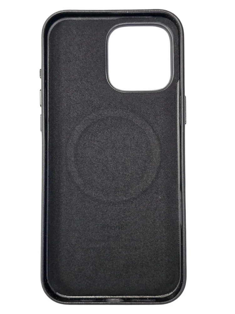 Чехол Leather Case с MagSafe для iPhone 16 Pro, Черный