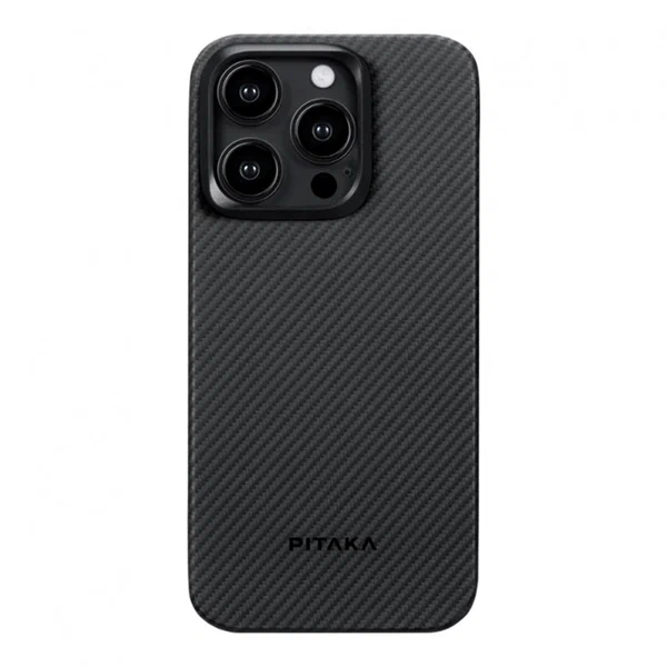 Усиленный чехол PITAKA MagEZ Pro 4 1500D для iPhone 15 Pro, Черный/Серый