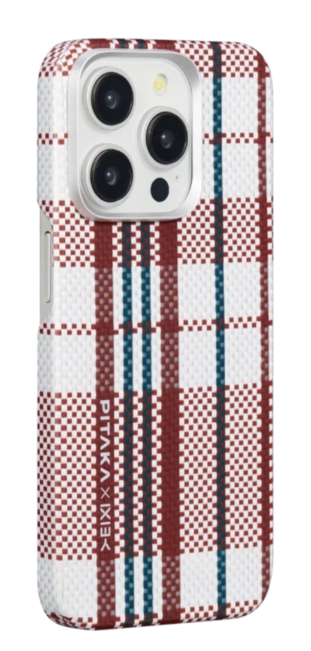 Чехол PITAKA MagEZ Case 4 для iPhone 15 Pro 6.1", Красный/Белый