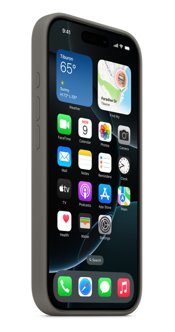 Чехол Оригинальный Силикон MagSafe для iPhone 16 Pro, Серый камень