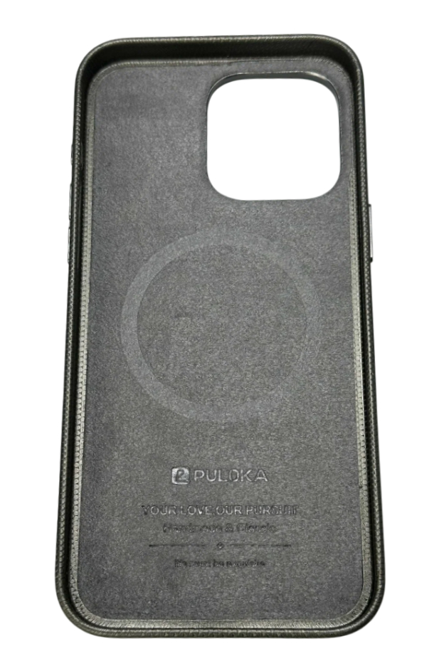 Чехол PULOKA Cover Classic 303 Mag Safe для iPhone 15 Pro, Серый Титан