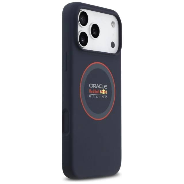 Чехол Red Bull для iPhone 17 Pro Max Liquid Silicone with Ring Hard, MagSafe, Синий