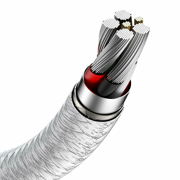 Baseus Cafule Series Metal Data Cable USB-A to Type-C PD 66W, Белый