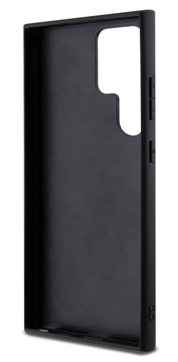 Чехол Lagerfeld для Samsung Galaxy S24 Ultra 3D Saffiano Karl & Choupette металл, Черный