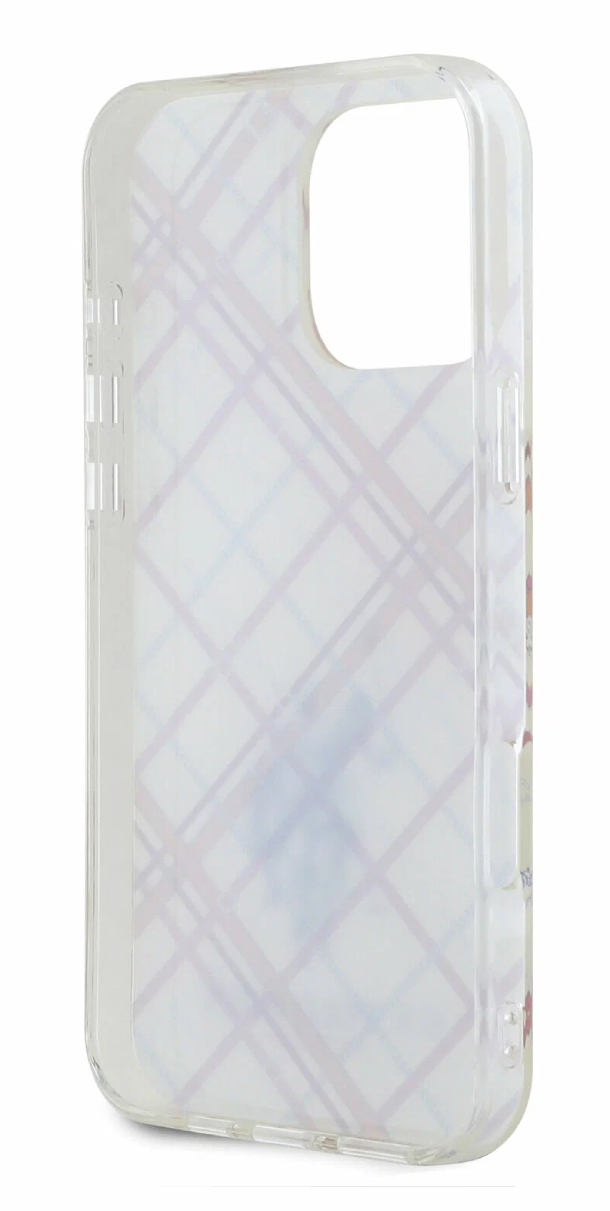 Чехол U.S. Polo для iPhone 16 Pro Max, PC/TPU Двойной стеганый логотип с изображением лошади, Прозрачный