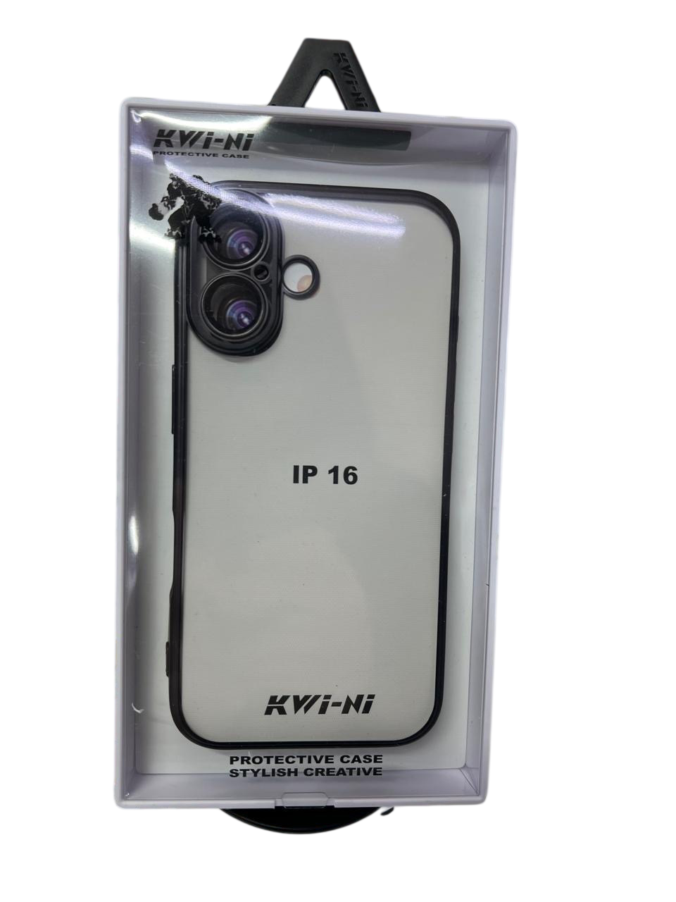 Чехол Kwi-ni матовый ультратонкий для iPhone 16,  Черный