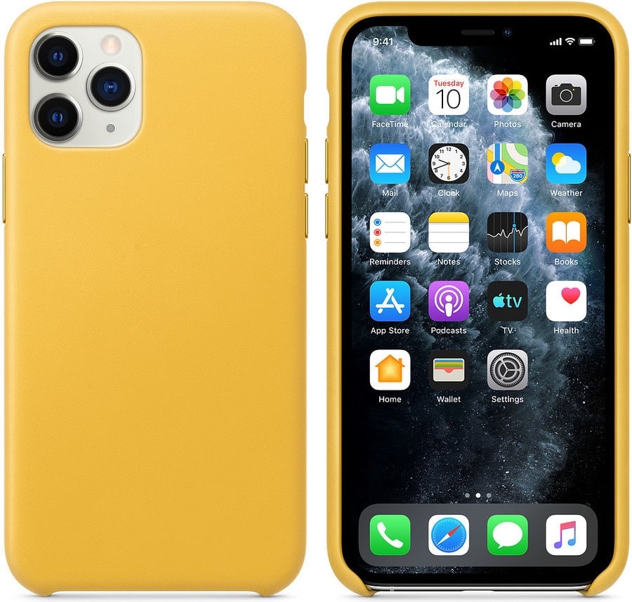 Кожаный футляр Apple для Apple iPhone 11 Pro, Желтый