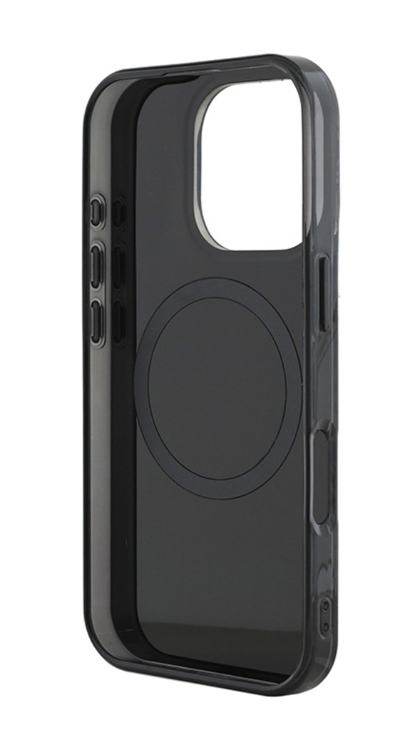 Чехол AMG для iPhone 16 Pro Max, PC/TPU Двухслойные ромбы MagSafe, Черный/Красный