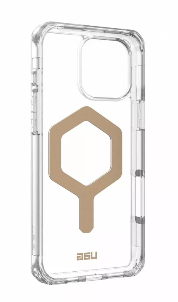 Чехол с поддержкой MAGSAFE Uag Plyo для iPhone 16 Pro Max, Прозрачный/Золото