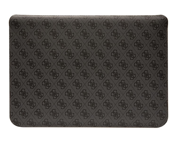 Чехол Guess для ноутбуков 13"/14" Sleeve 4G Нижняя полоска с металлическим логотипом, Черный