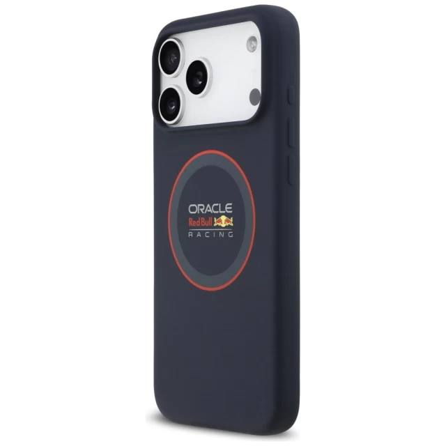 Чехол Red Bull для iPhone 17 Pro Max Liquid Silicone with Ring Hard, MagSafe, Синий