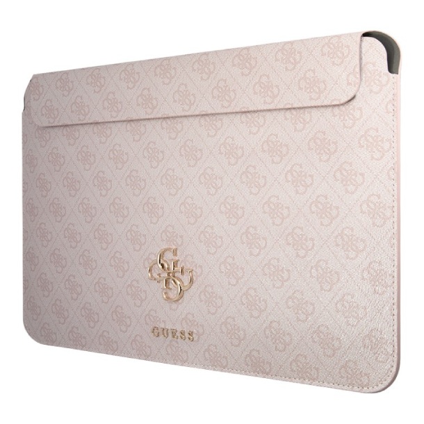 Чехол Guess для MacBook 13, Sleeve 4G с большим металлическим логотипом, Розовый