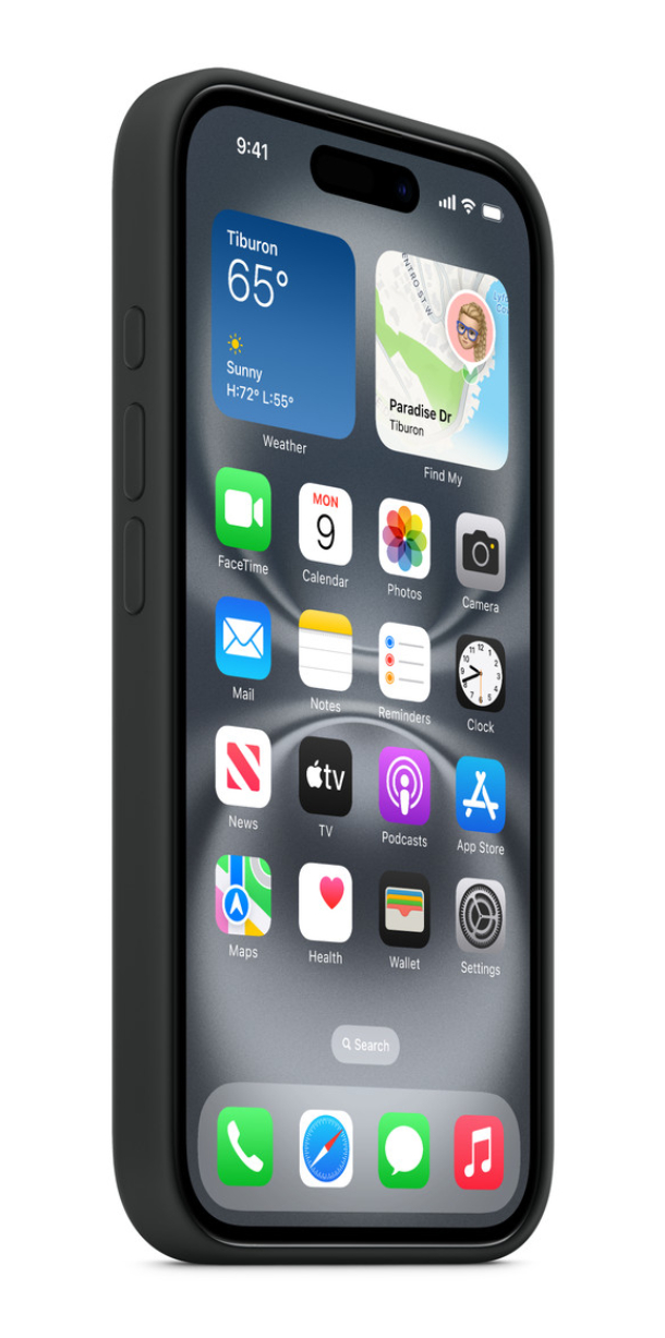 Чехол Оригинальный Силикон MagSafe для iPhone 16, Черный