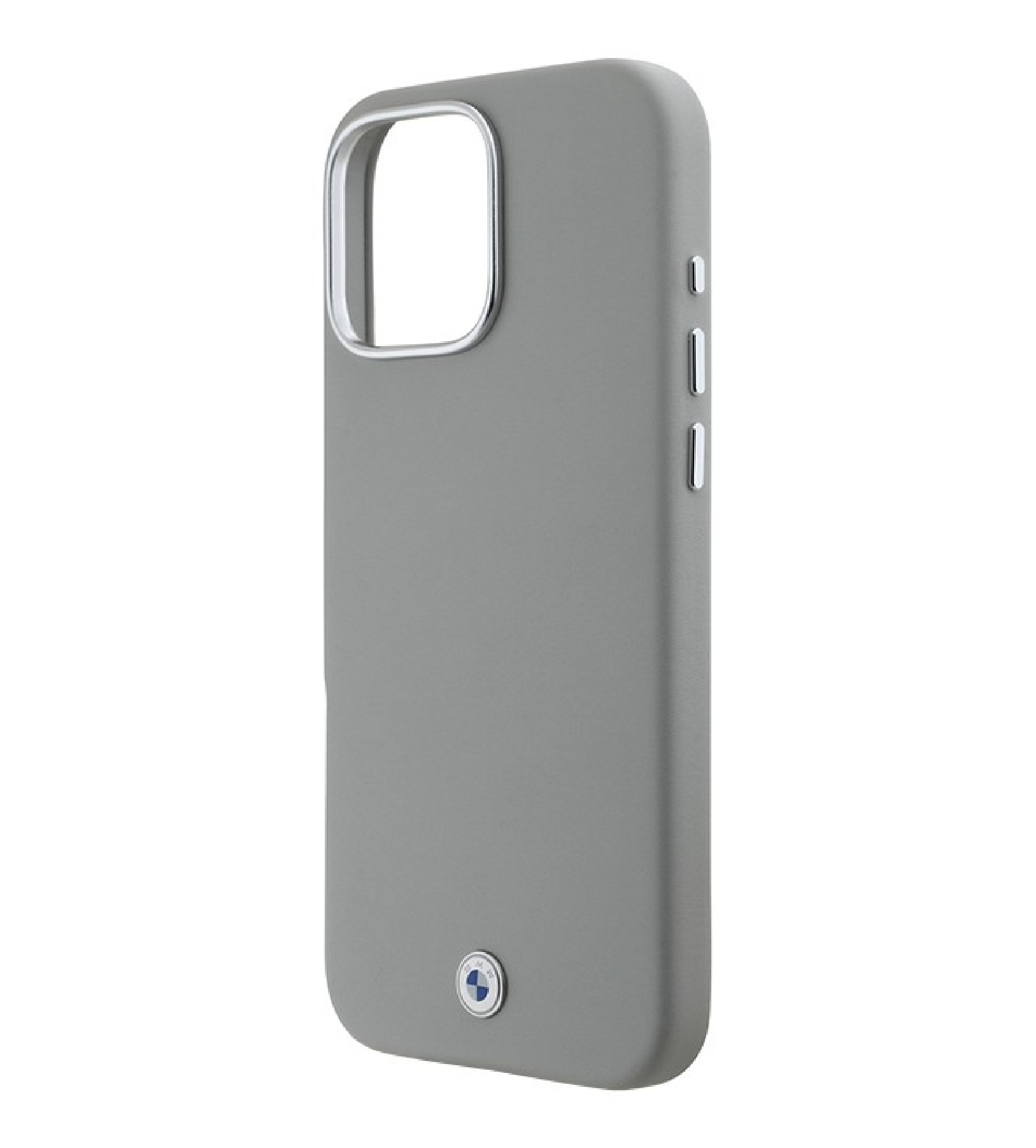 Чехол BMW Signature PU Full Wrapped Metal logo & Camera с MagSafe для iPhone 16 Pro Max, Серый